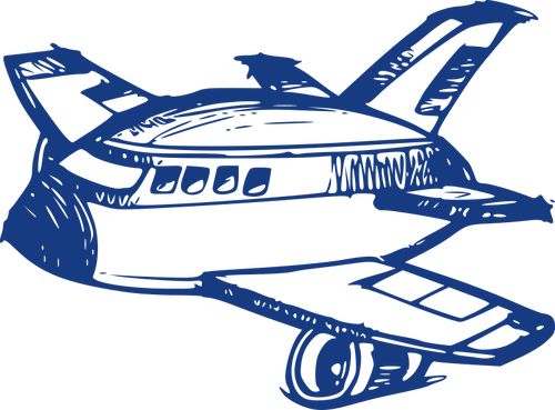 Sketch Of An Airplane Clipart