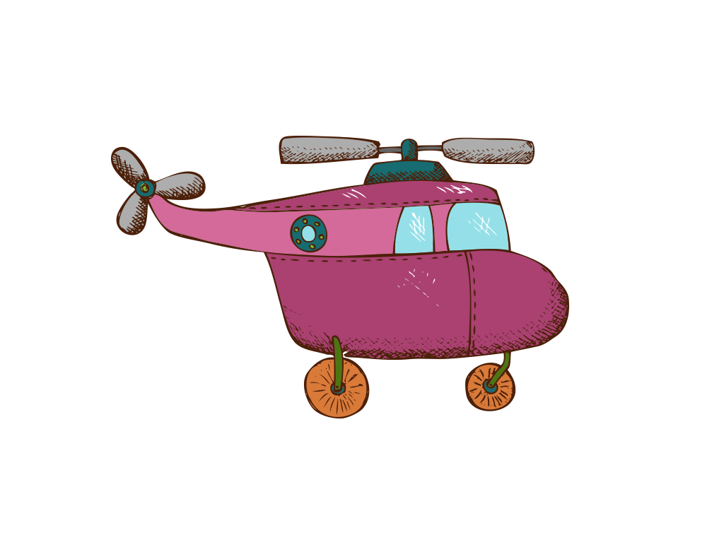 Painted Helicopter Airplane Aircraft Red Free Transparent Image HD Clipart