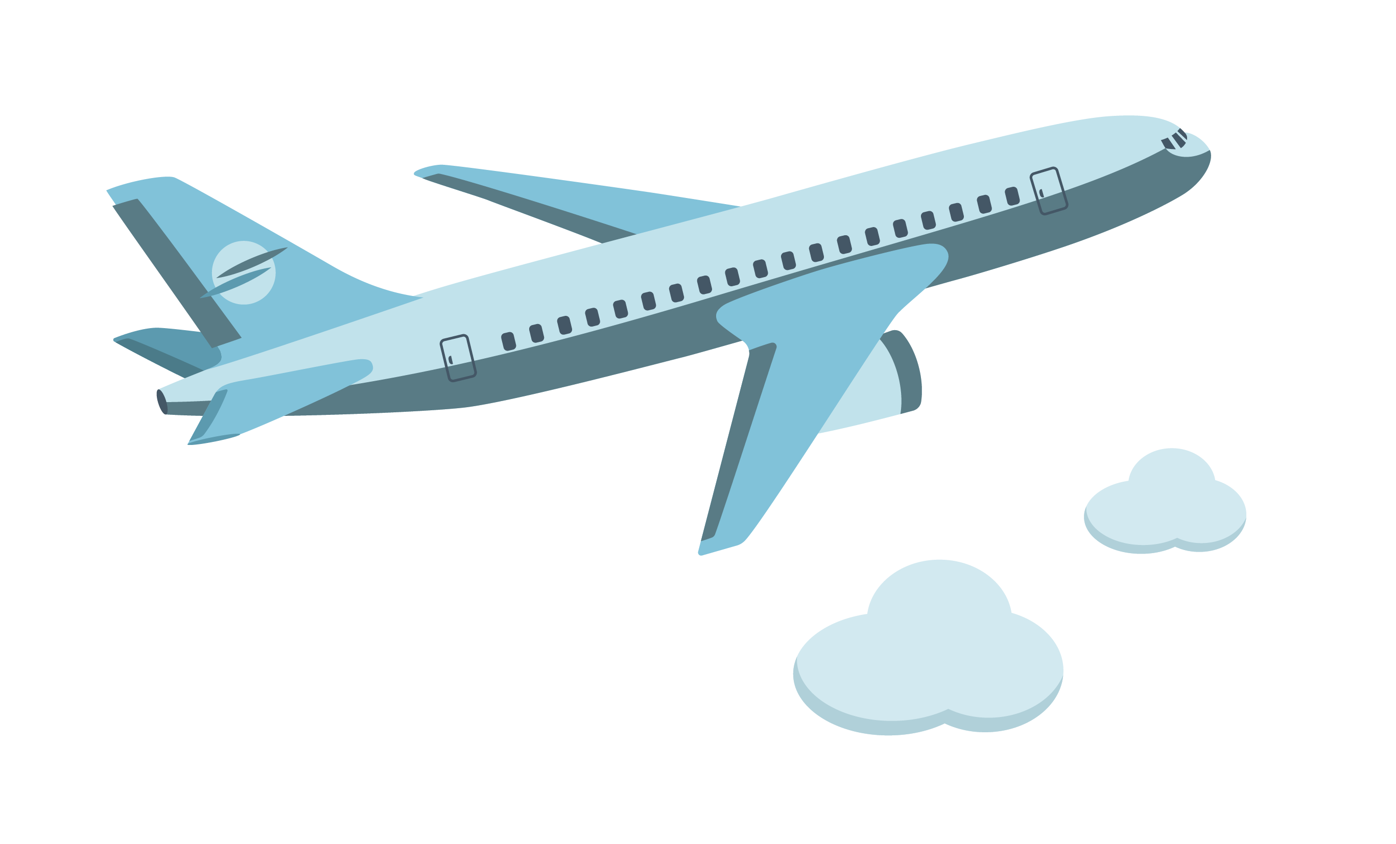 The Flying Plane Aircraft Vector In Airplane Clipart