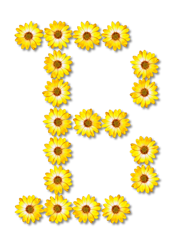 Flowery Letter D Clipart