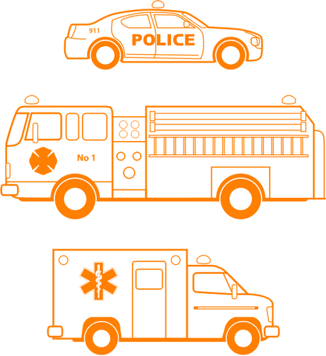 Three First Responders Clipart