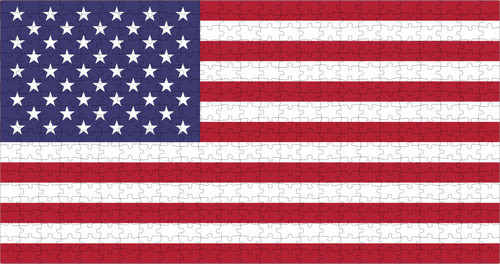 American Flag Puzzle Clipart