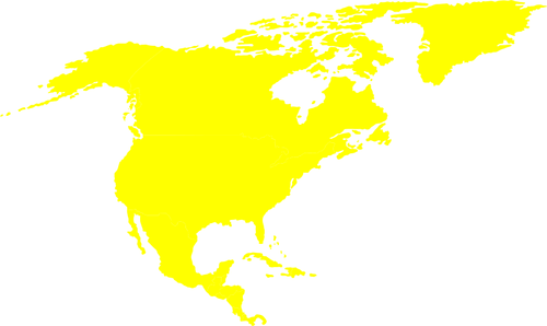 Map Of North-American Continent Clipart