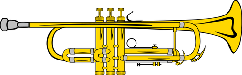 Yellow Trumpet Clipart