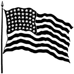 Black American Flag Transparent Image Clipart