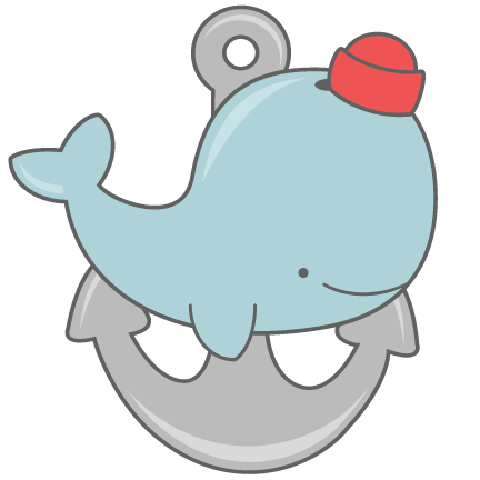 Whale With Anchor Svg Cut Files For Clipart