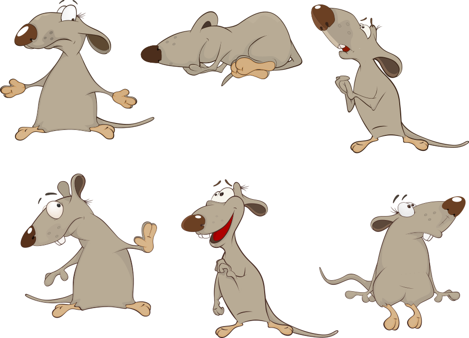 Brown Rodent Rat Vector Mouse Cartoon Clipart
