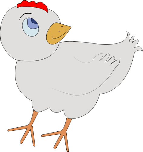 Of Confused Grey Chick Clipart