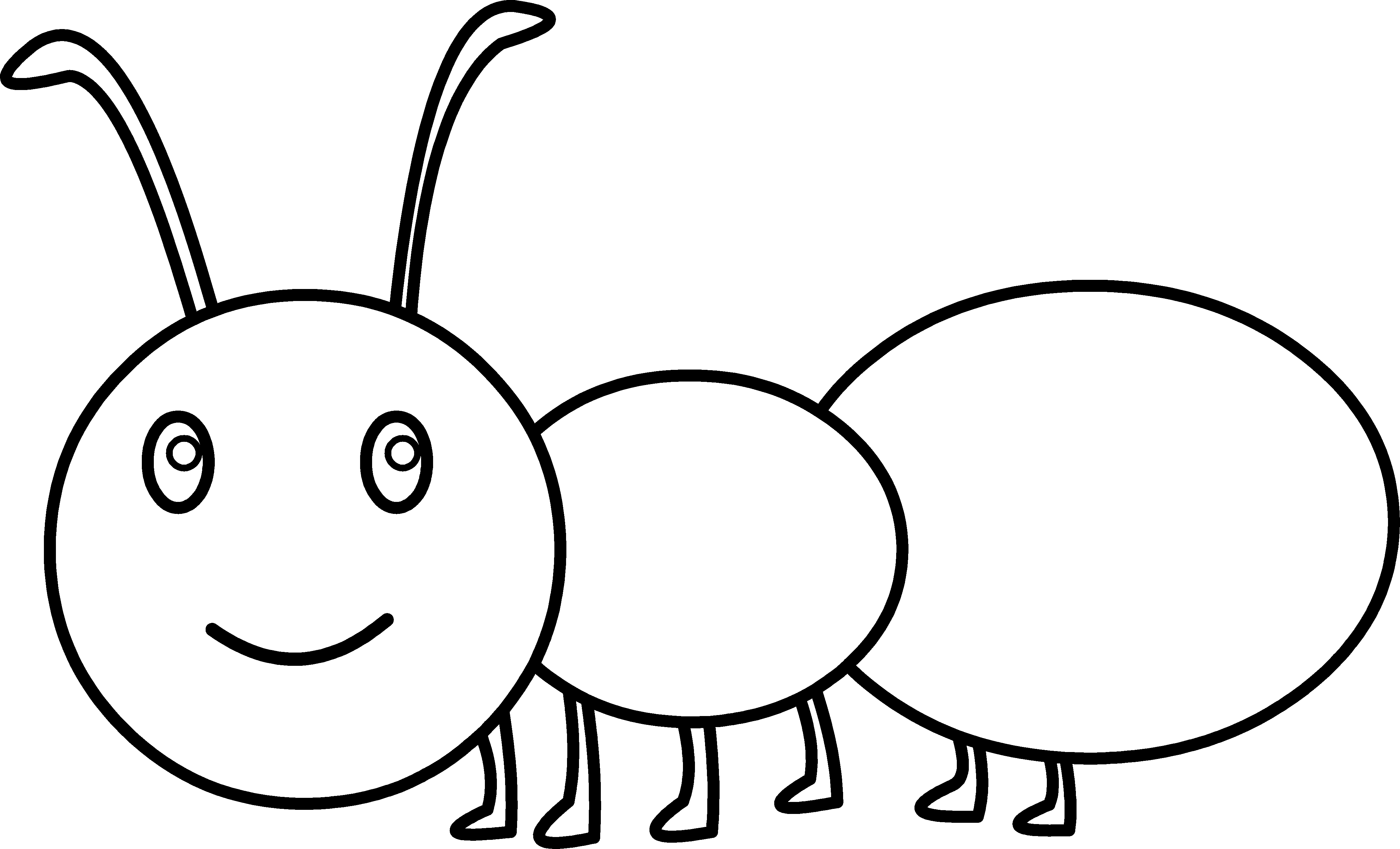Cute Ant Coloring Page Hd Photo Clipart
