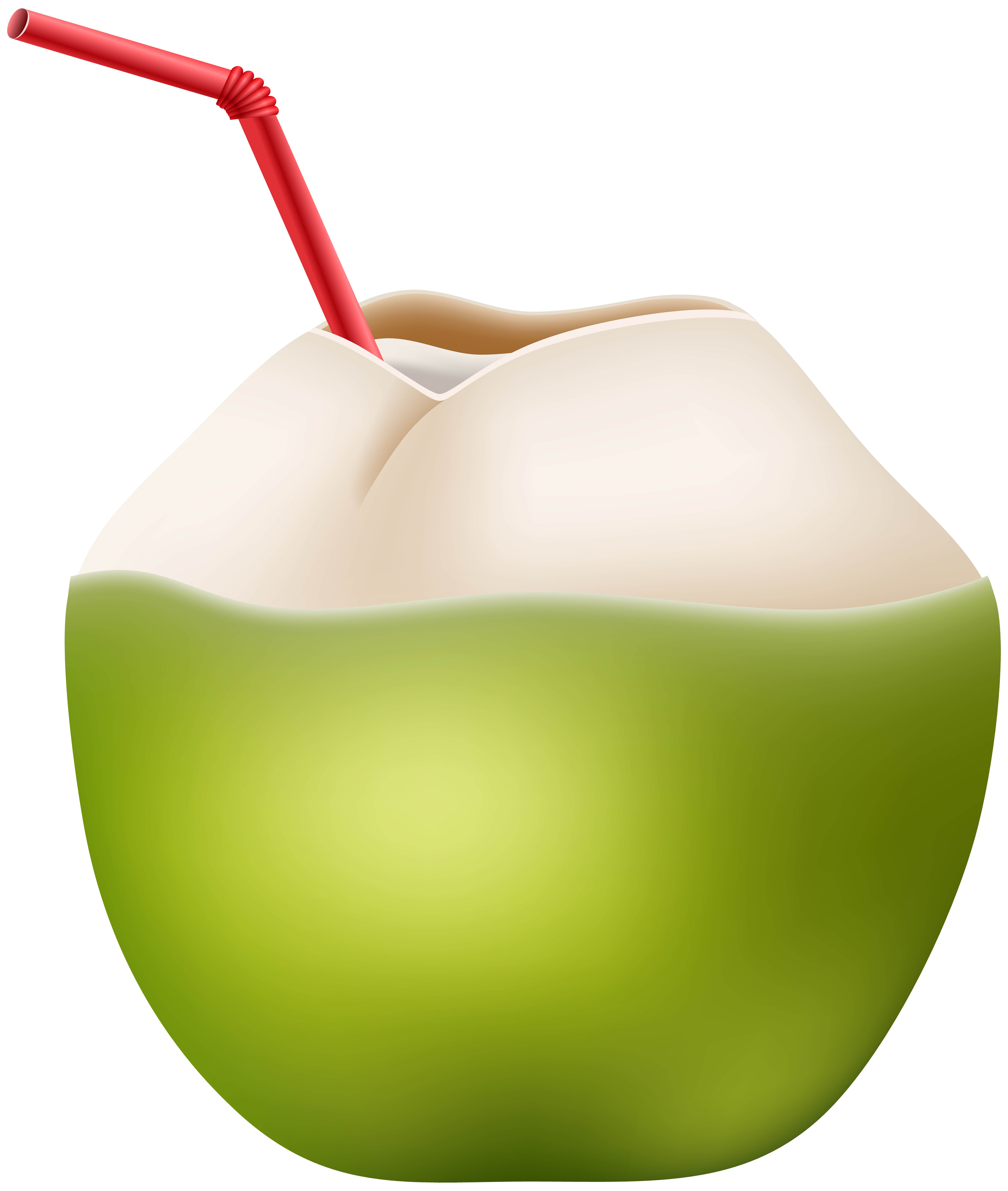 Exotic Coconut Drink Green Apple PNG Download Free Clipart