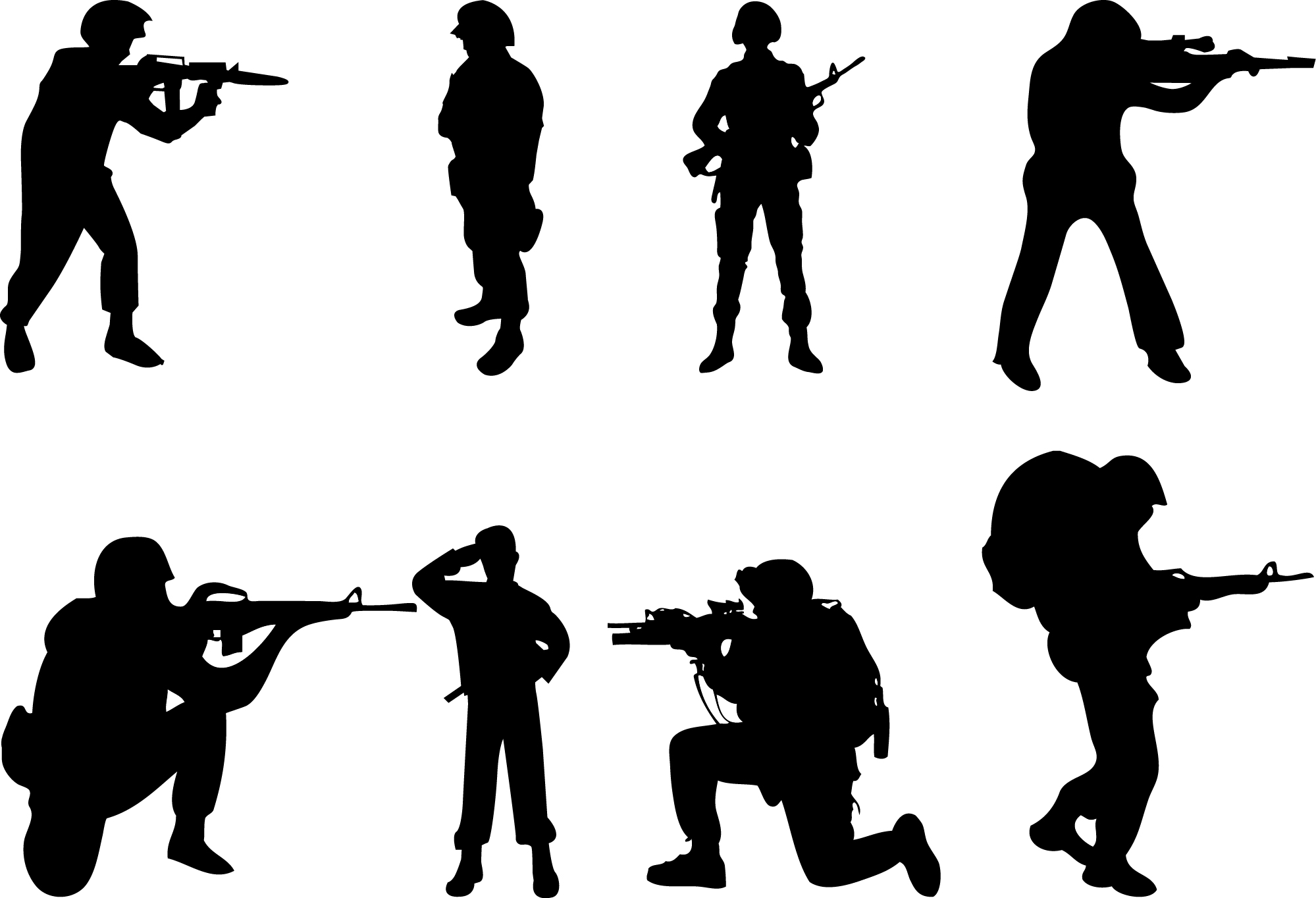 Download Army Soldier Silhouette Kid Clipart Clipart PNG Free