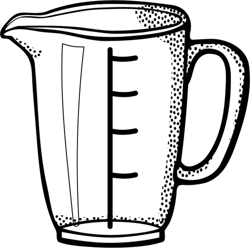 Of Measuring Cup Line Art Clipart