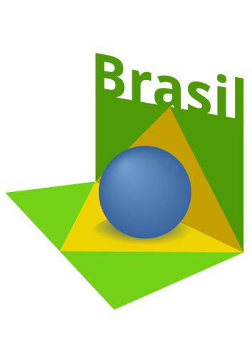 Brazil Flag Art 3D Clipart