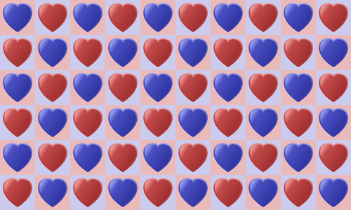 Heart Pattern In Color Clipart