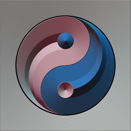 Ying Yang Sign In Gradual Blue And Pink Color Clip Art Clipart