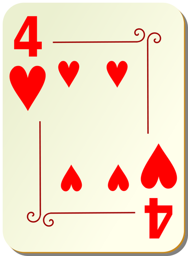 Four Of Hearts Clipart