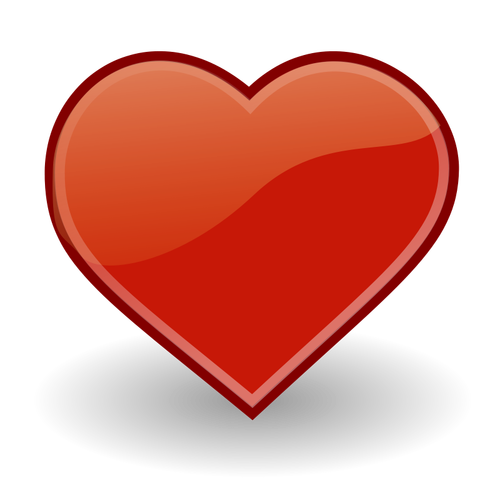 Red Reflective Heart Clipart