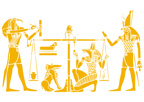 Yellow Egyptian Ancient Art Clipart