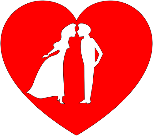 Of Couple In Heart Clipart