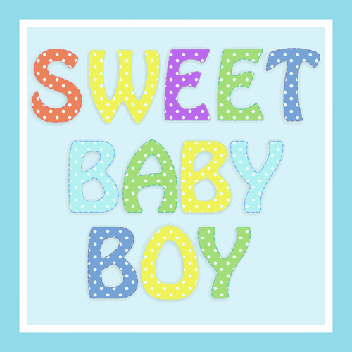 Baby Boy Card Clipart