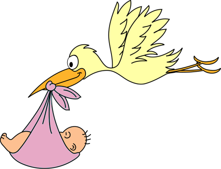 Baby Girl Stork Png Image Clipart