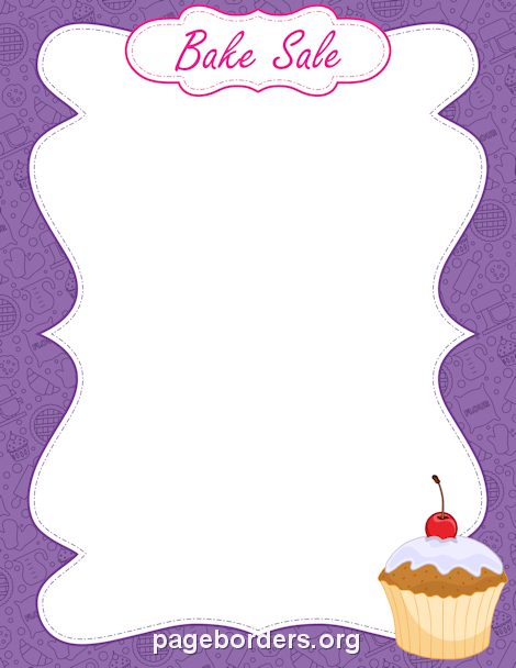 Bake Sale Border Page And Vector Graphics Clipart