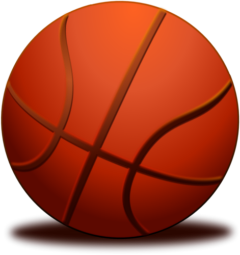 Ball For Basketball With A Shadow Clipart