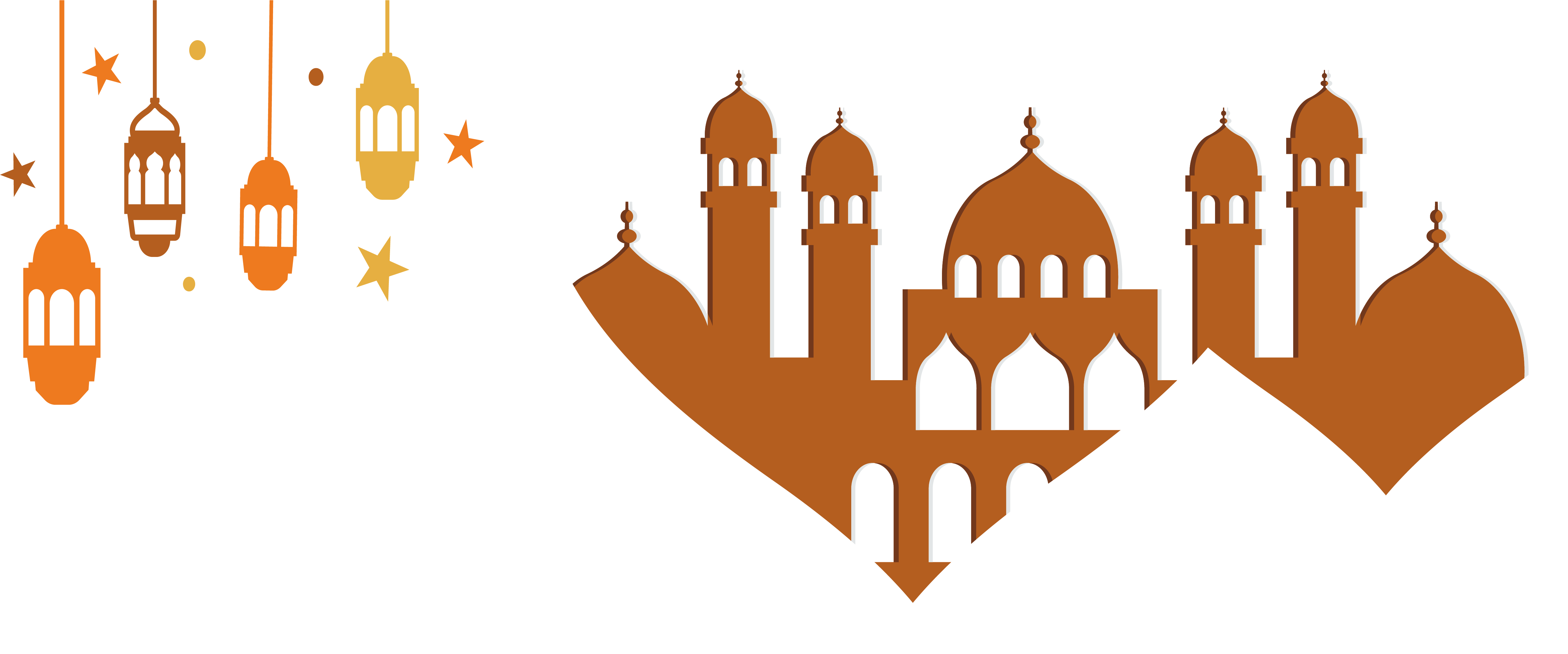 Brown Islamic Church Logo Banner Islam Clipart