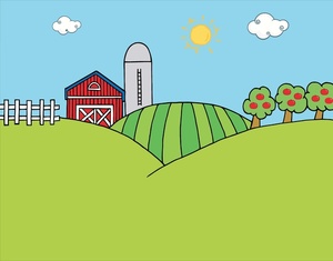 Barn Farm Crops Cartoon Danaspef Top Clipart