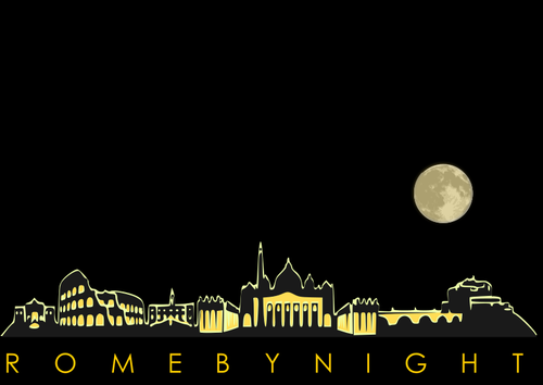 Rome By Night Clipart