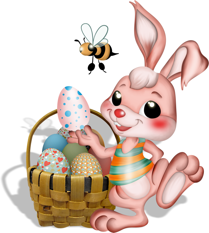 Egg Easter Bunny Bee PNG Download Free Clipart