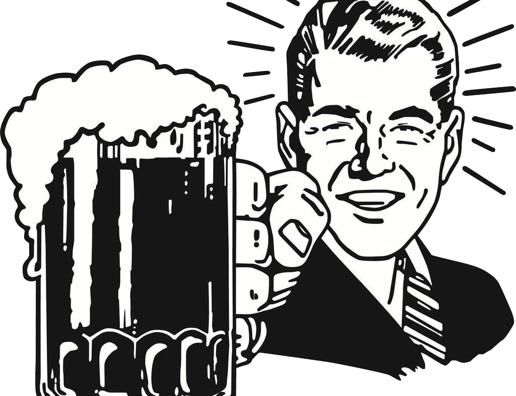 Ale Up Cheers Beer The Man Clipart