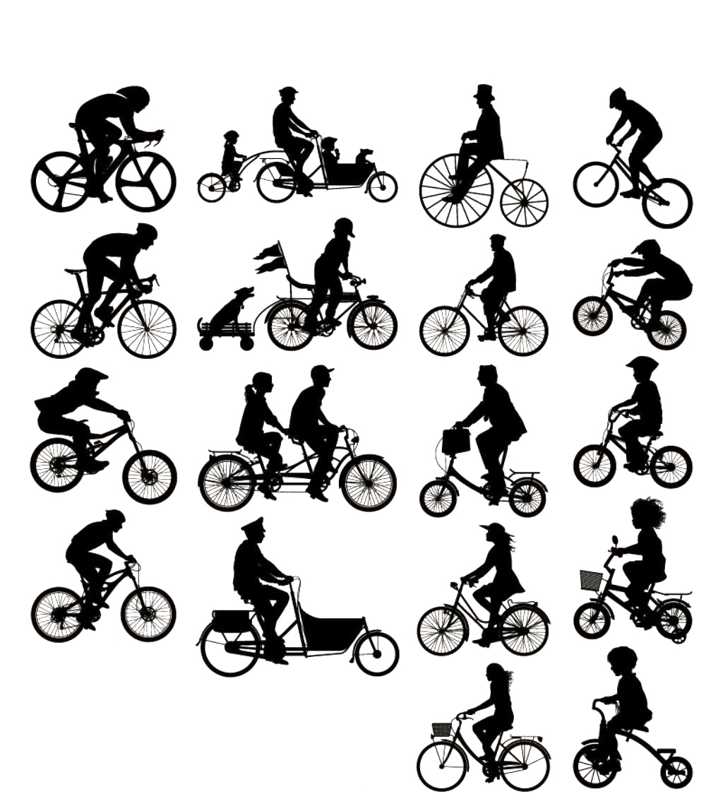Cycling Photography Euclidean Vector Bicycle Silhouette Rider Clipart