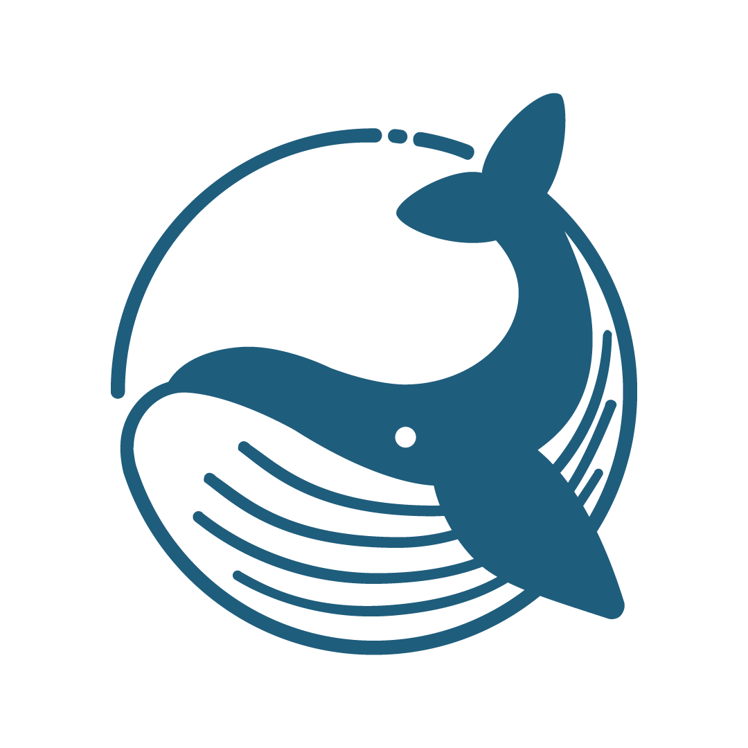 Blue Offering Initial Blockchain Cetacea Whale Coin Clipart