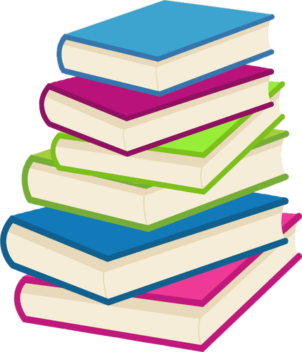 Stack Of Colorful Books Clipart