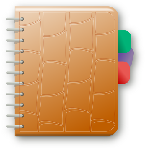 Notebook With Leather Cover Clipart