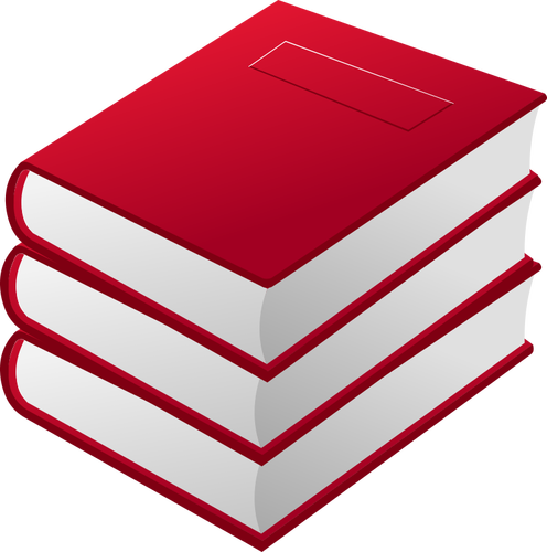 Of Three Red Books Clipart