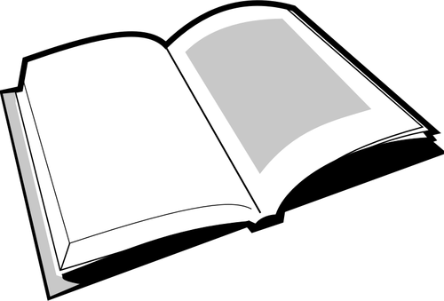 Open Book Stylized Image Clipart