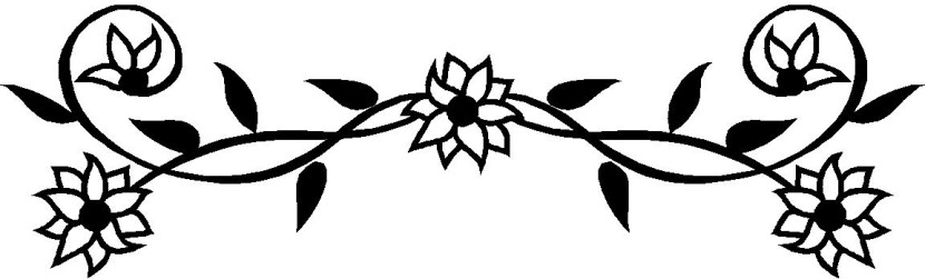 Flower Black And White Black And White Clipart
