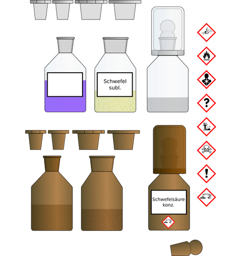 Chemical Bottles Clipart