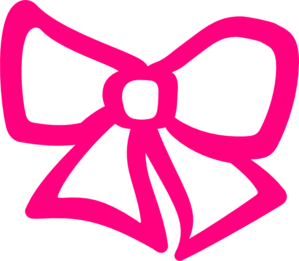 Pink Hair Bow At Clker Vector Clipart