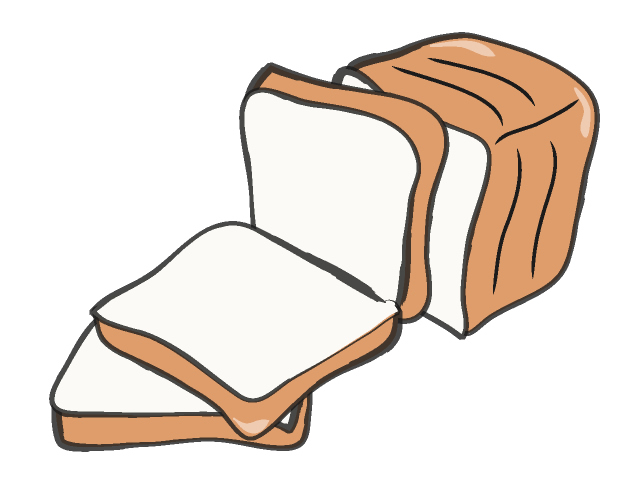 Slice Of Bread Black And White Clipart