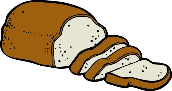 Slice Of Bread Black And White Clipart