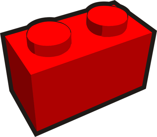 1X2 Kid'S Brick Element Red Clipart