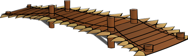 Wooden Bridge Wide Long Version At Clker Clipart