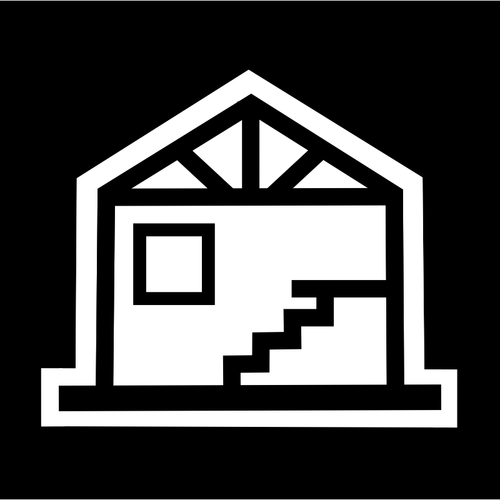 Of Building With Stairs Icon Clipart