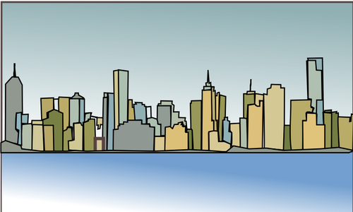 Melbourne Skyline Clipart