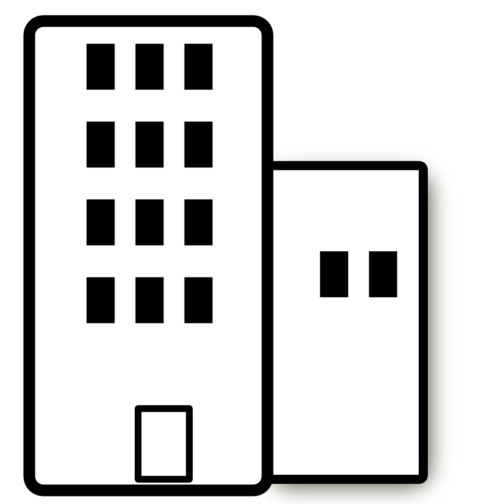 Office Building Black And White Kid Clipart