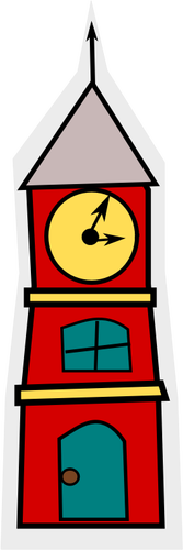 Of Tower With A Clock Clipart