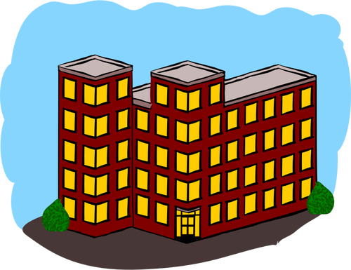 Of An Apartment Building Clipart